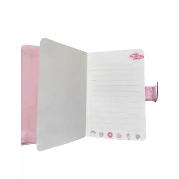 Cuaderno de Tapa Dura Con Broche Serie Mis Pastelitos Miniso