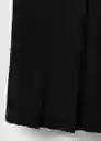 Falda Grunge Negro Talla 38 Mujer Mango