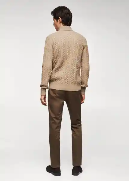 Saco Jersey Marías Beige Talla M Hombre Mango