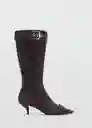 Botas Cinto Marrón Talla 38 Mujer Mango