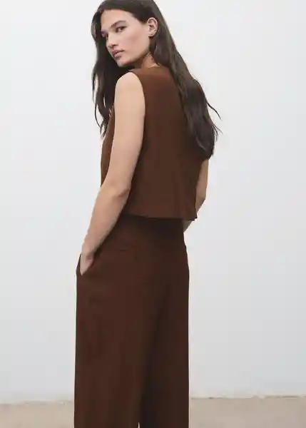 Top Adrian Marrón Talla M Mujer Mango