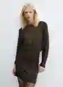 Vestido Forsi-X Oro Talla M Mujer Mango