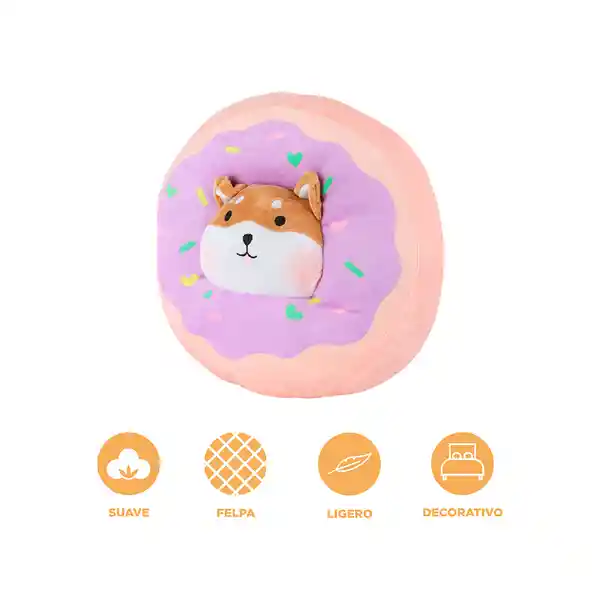 Almohada en Forma de Dona Shiba Inu Serie Miniso