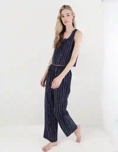 Camisa de Pijama Aerie Azul Talla X-SMALL 1819410 American Eagle