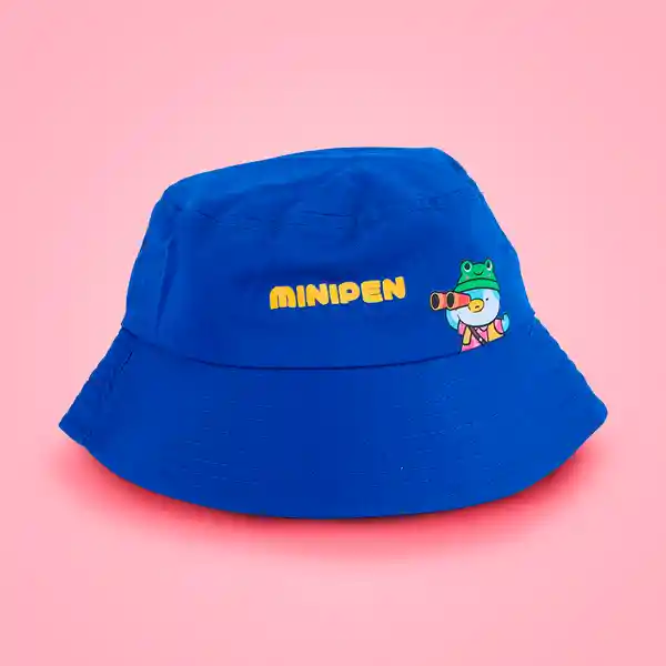 Sombrero Bucket Mini Family Safari Minipen Azul Miniso