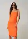 Vestido Javi Naranja Talla S Mujer Mango