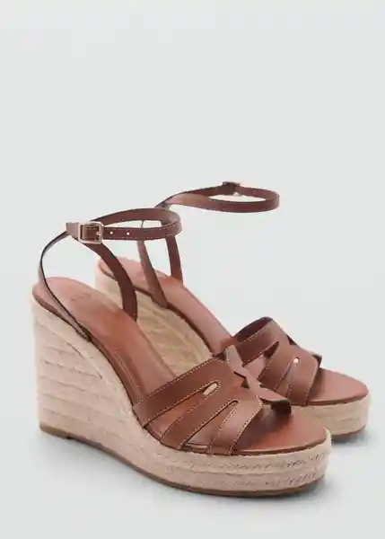 Sandalias Aurora Cuero Talla 38 Mujer Mango