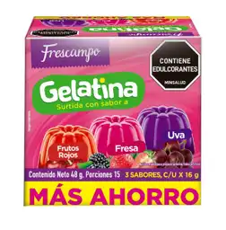 Frescampo Gelatina Fresa-uva-fruto Rojos