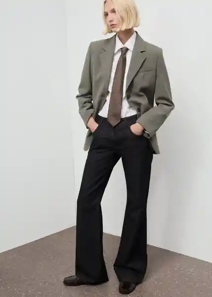 Blazer Americana Napoli Verde Pastel Talla S Mujer Mango