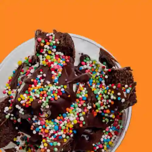 Vaso de Chocolate Fresa-brownie