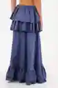 Falda Larga Brumelia Azul Talla 02 M