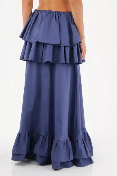 Falda Larga Brumelia Azul Talla 02 M