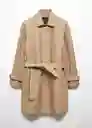 Abrigo Parka Paul Camel Talla M Hombre Mango