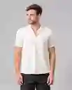 Camisa Hombre Resort Crudo Marfil Claro Talla M 45189 Rifle