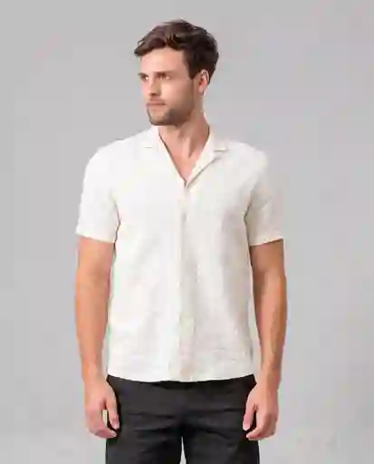Camisa Hombre Resort Crudo Marfil Claro Talla M 45189 Rifle