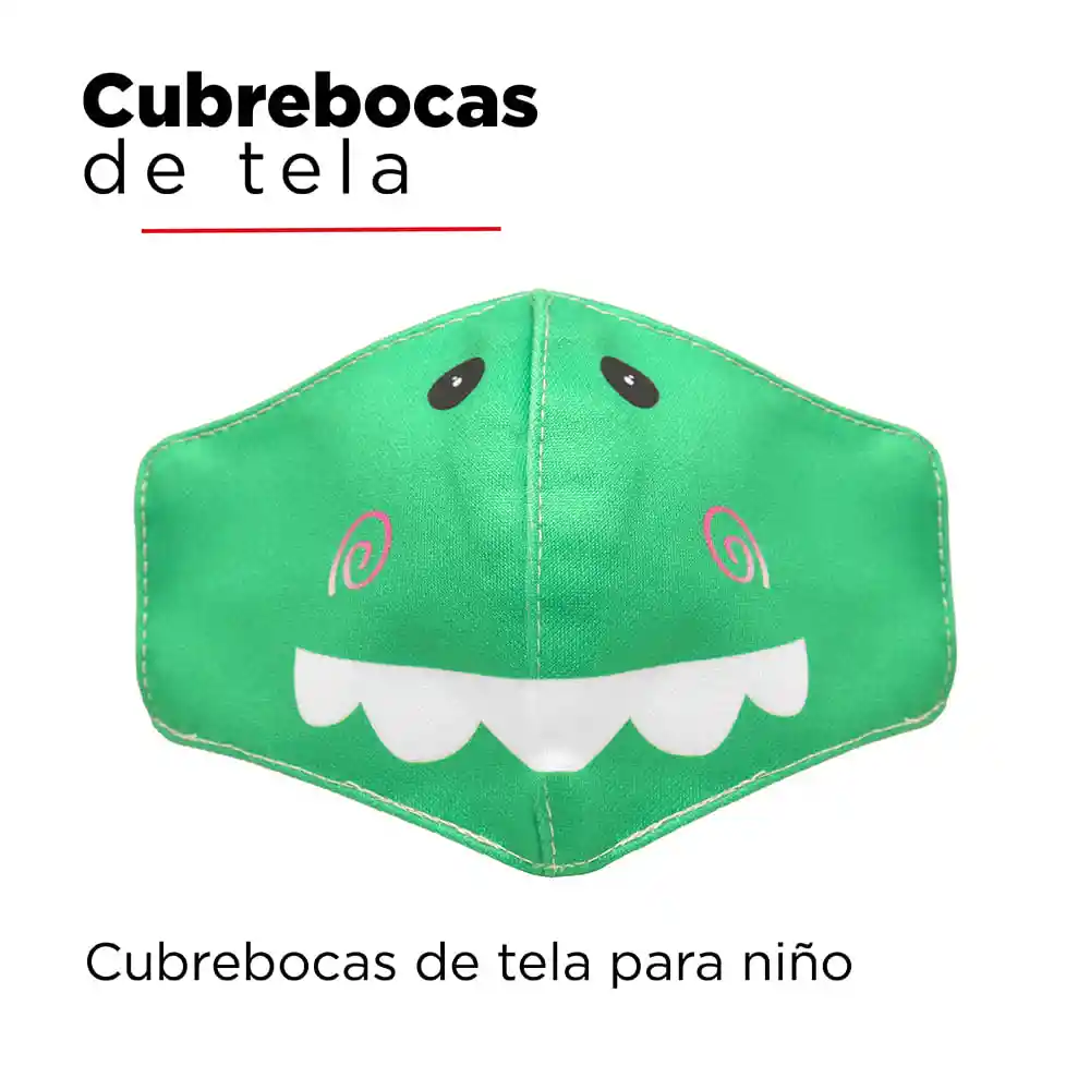 Miniso Tapabocas En Tela Reutilizable Estampado De Dinosaurio