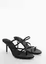 Sandalias Leire Negro Talla 38 Mujer Mango