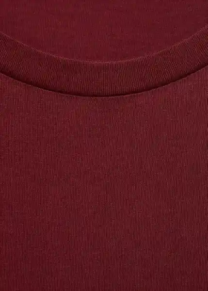 Camiseta Chals Granate Talla S Mujer Mango