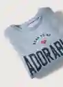 Sudadera College Azul Talla 67 Niñas Mango