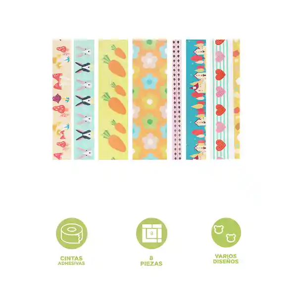 Set de Cinta Con Estampado Rollo Serie Miniso