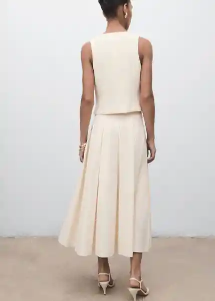 Chaleco Iguana Vainilla Talla L Mujer Mango