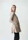 Chaleco Mujer Beige Polvillo Medio Talla M 523G033 Naf Naf