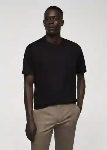 Camiseta Bellow Negro Talla XL Hombre Mango