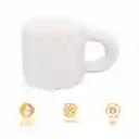 Taza de en Cerámica Con Asa Serie Miniso Blanco Miniso