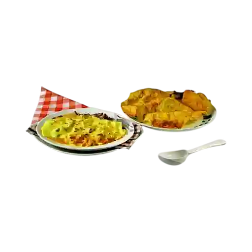 Patacón Gratinado Mixto , gratis limonada natural