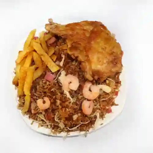 Arroz y Pollo con Papa a la Francesa