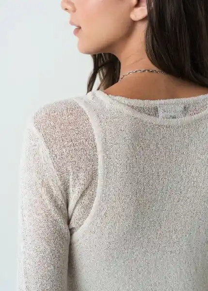 Camiseta Crudo Ballueca Claro Talla S 502G072 Naf Naf
