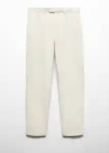 Pantalón Apollo Offwhite Talla 40 Hombre Mango