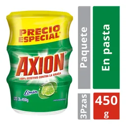 Lavaplatos en Crema Axion Limón 450g x 3 und