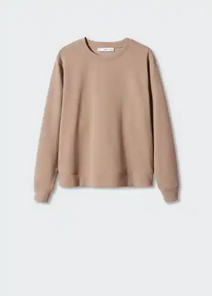 Buzo Sudadera Pique Taupe Talla S Mujer Mango