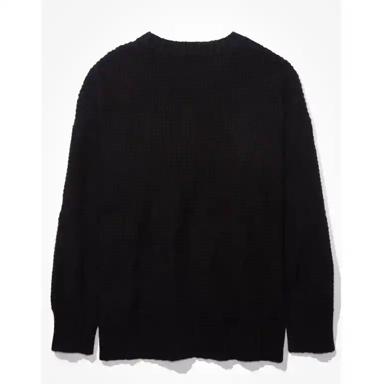 Suéter Tejido Negro Talla Small Mujer American Eagle