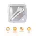 Contenedor de Comida Con 2 Compartimentos Gris 1100 mL Miniso