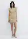 Vestido Dates Beige Talla XL Mujer Mango