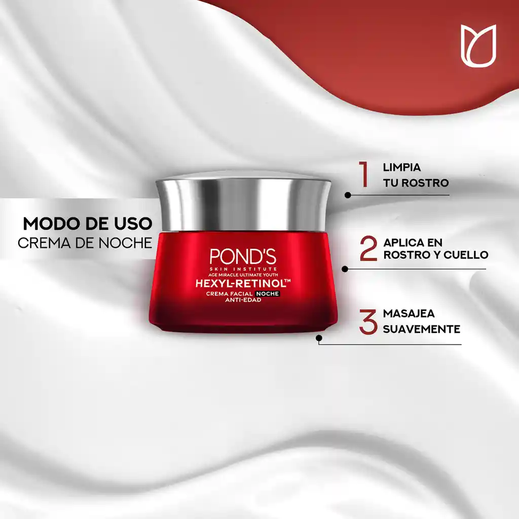 Crema Antiedad Noche Ponds Age Miracle con Hexyl-Retinol 50g