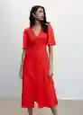 Vestido Red 2 Rojo Talla M Mujer Mango