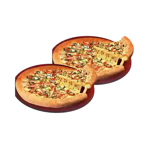 Dos Pizzas Medianas Premium Borde