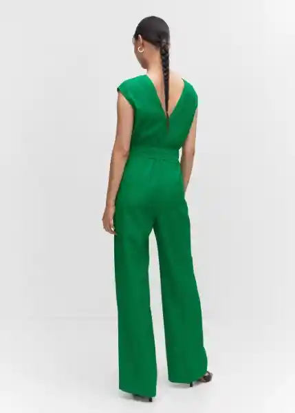 Enterizo Mono Gabriela Verde Talla M Mujer Mango