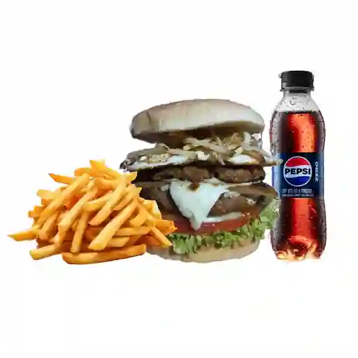 Combo hamburguesa doble carne