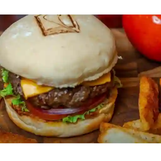 Cheese burger + papas