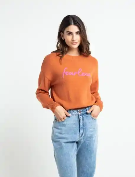 Blusa Tejido Fearles Mujer Naranja Medio T. S 483E051 Naf Naf