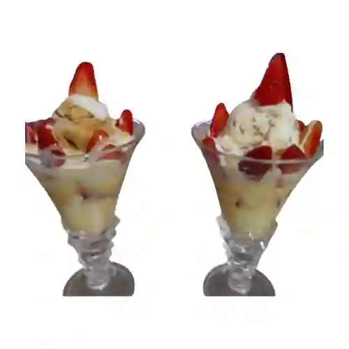 Fresas con Crema y Helado