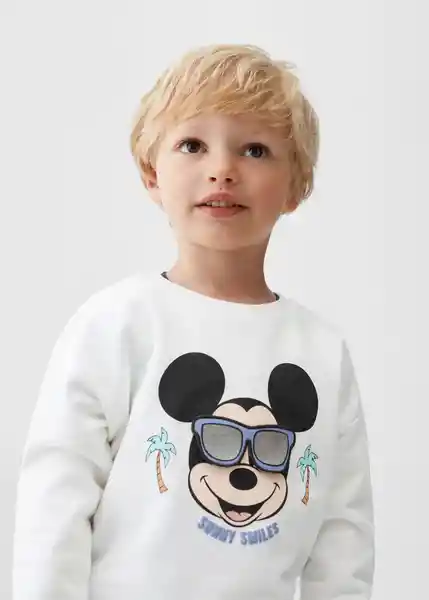 Sudadera Msmiles Off White Talla 70 Niños Mango