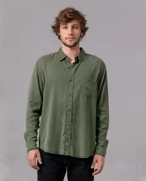 Camisa Hombre Verde Escarabajo Oscuro Talla XL 88615 Rifle