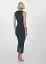 Vestido Moiso Navy Talla 24 Mujer Mango