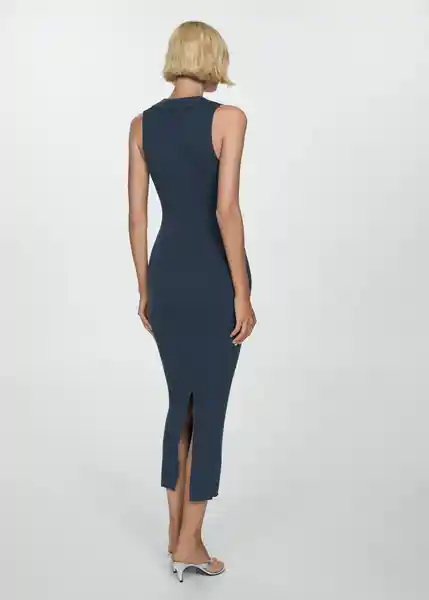 Vestido Moiso Navy Talla 24 Mujer Mango