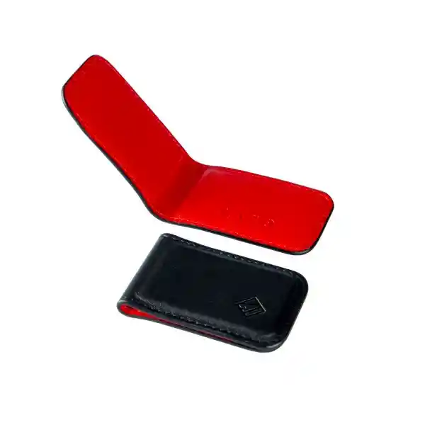 Money Clip Color Negro Rojo Lazo